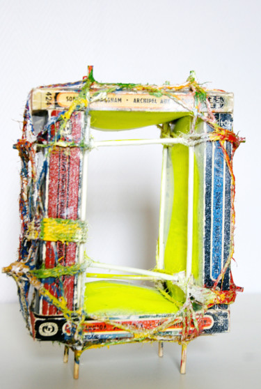 Sculpture intitulée "BlockBook#Box" par Baptiste Vanweydeveldt, Œuvre d'art originale, Techniques mixtes