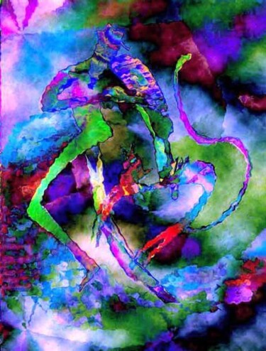 Grafika cyfrowa / sztuka generowana cyfrowo zatytułowany „Sskrzypek 2” autorstwa Małgorzata Krasucka, Oryginalna praca