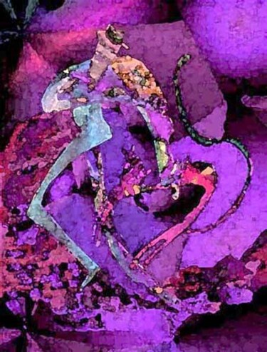 Grafika cyfrowa / sztuka generowana cyfrowo zatytułowany „Skrzypek 3” autorstwa Małgorzata Krasucka, Oryginalna praca