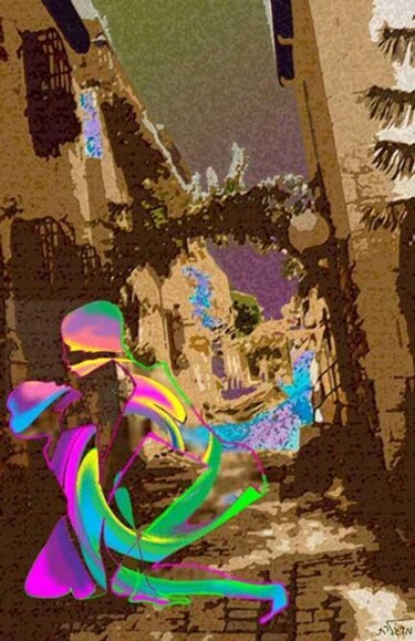 Grafika cyfrowa / sztuka generowana cyfrowo zatytułowany „Jerozolima1 erotyk” autorstwa Małgorzata Krasucka, Oryginalna praca