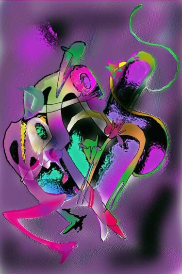 Grafika cyfrowa / sztuka generowana cyfrowo zatytułowany „skrzypek 4” autorstwa Małgorzata Krasucka, Oryginalna praca