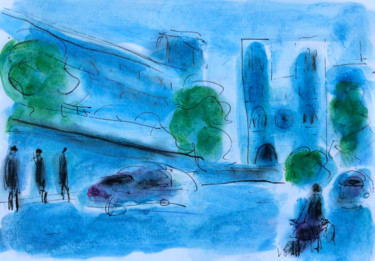 Peinture intitulée "My PARIS" par Jean Mirre, Œuvre d'art originale, Huile
