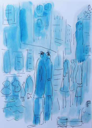 Pintura titulada "RUE DE MARSEILLE (b…" por Jean Mirre, Obra de arte original, Oleo