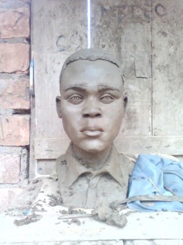 Sculpture intitulée "Autoportraits" par Élysée Nguadio, Œuvre d'art originale