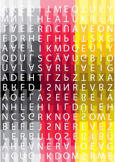 Sprechen Sie Deutsch? Parlez-vous Allemand? on A3 Arts numériques intitulée "Sprechen Sie Deutsc…" par Vinci Art, Œuvre d'art originale, Peinture numérique