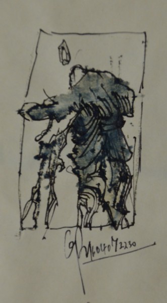 제목이 "Die Ohrfeige"인 그림 Stephan Rodriguez Warnemünde로, 원작, 잉크