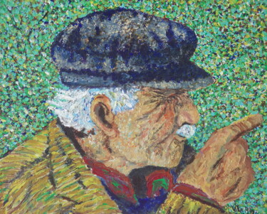 Painting titled "L'avocat, figure de…" by Virginie Le Roy, Original Artwork, Oil