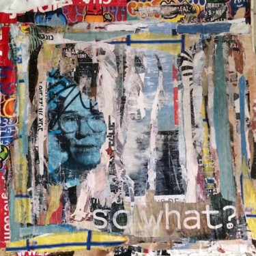 So What Andy Collages titled "So What Andy" by Kerkhove Kerkhove (DomKcollage), Original Artwork, Collages Mounted on Wood Stretcher frame