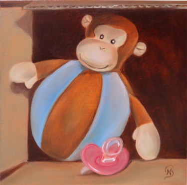 Peinture intitulée "Le cadeau" par Nathalie Bernard, Œuvre d'art originale, Huile
