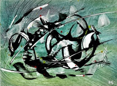 Libre comme l'air (Free as air) - Abstraction - Abstract Art 绘画 标题为“Libre comme l'air (…” 由Davidian Gotis Abstraction Abstraite, 原创艺术品, 彩瓦