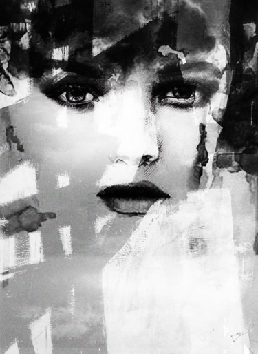 black and white thinking Digitale Kunst getiteld "black and white thi…" door Dodi Ballada, Origineel Kunstwerk, Digitaal Schilderwerk