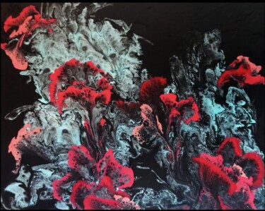 Peinture intitulée "Les coquelicots" par R Devarrewaere, Œuvre d'art originale, Acrylique