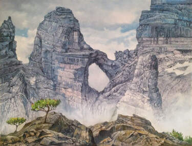 Schilderij getiteld "roque 2" door Franzart, Origineel Kunstwerk, Olie