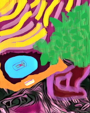 Digitale Kunst getiteld "Summer Solace" door Jmsbell, Origineel Kunstwerk, Digitaal Schilderwerk