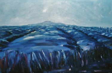 绘画 标题为“landscape-in blue” 由S.Weinmann, 原创艺术品, 油