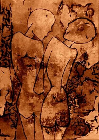 Malarstwo zatytułowany „No.G3 sepia” autorstwa Małgorzata Krasucka, Oryginalna praca, Inny