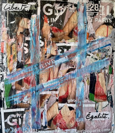 Liberté et Égalité Collages intitulée "Liberté et Égalité" par Kerkhove Kerkhove (DomKcollage), Œuvre d'art originale, Collages Monté sur Châss…