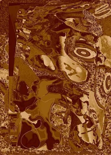 Malarstwo zatytułowany „erotyk2 B sepia” autorstwa Małgorzata Krasucka, Oryginalna praca, Olej