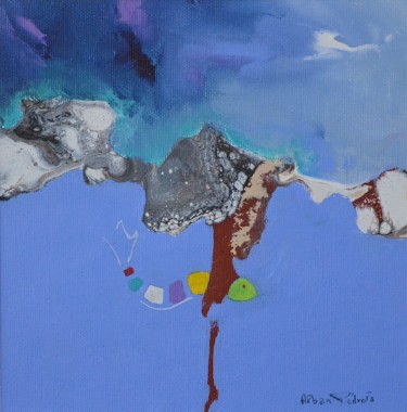 Peinture intitulée "Errance Bleue : Le…" par Pedrola Alban, Œuvre d'art originale, Acrylique Monté sur Carton