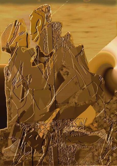 Malarstwo zatytułowany „erotyk 1C sepia” autorstwa Małgorzata Krasucka, Oryginalna praca, Olej