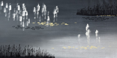 Painting titled "Reflection & Illusi…" by Faye Zxz, Original Artwork, Oil