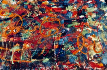 Painting titled "Mixed media 13" by Mejane, Original Artwork, Acrylic