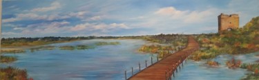 Peinture intitulée "La Tour Carbonnière…" par Françoise Rutillet, Œuvre d'art originale, Huile