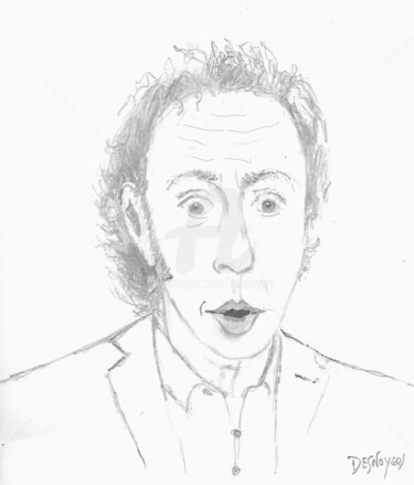 Dessin intitulée "Stephane-bern" par Desnoyers, Œuvre d'art originale, Crayon