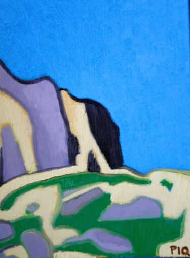 Peinture intitulée "Céüse , Hautes Alpes" par Gilles Piquereau, Œuvre d'art originale, Huile