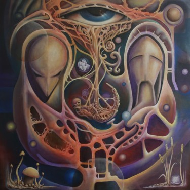 Peinture intitulée "Twin" par Laurent Brizzi, Œuvre d'art originale, Huile