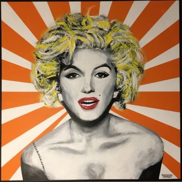 Peinture intitulée "MARILYN LA DIVINE" par Pascal Feriault, Œuvre d'art originale, Acrylique