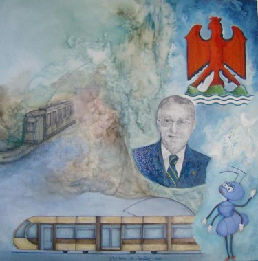 Peinture intitulée "la résurrection de…" par Ghyslaine De Sevlian, Œuvre d'art originale, Huile