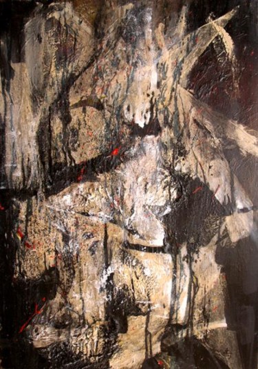 Peinture intitulée "forêt noire" par Jypc, Œuvre d'art originale