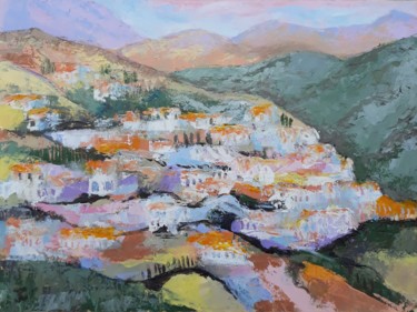 Painting titled "Frigiliana, Casco H…" by Jill Carrott, Original Artwork, Oil