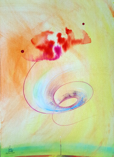 Schilderij getiteld "angel (4)" door Sabina Kiss, Origineel Kunstwerk, Acryl