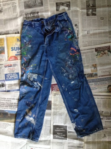 绘画 标题为“Jeans #8” 由Oberlin The Artist, 原创艺术品, 丙烯