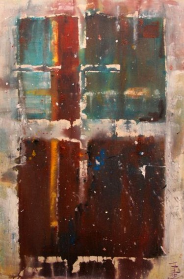 Peinture intitulée "l'aube sur la ville" par Jypc, Œuvre d'art originale