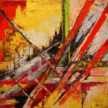 Peinture intitulée "ville nouvelle" par Jypc, Œuvre d'art originale