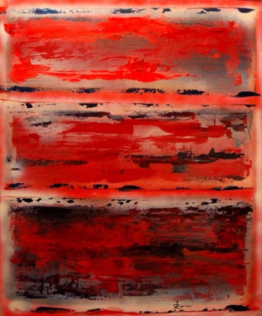 Peinture intitulée "tryptique rouge" par Jypc, Œuvre d'art originale