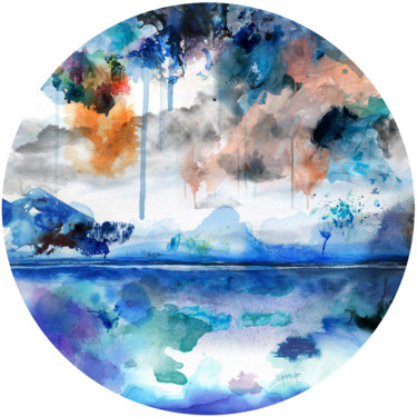 Digital Arts titled "New Horizons" by Lynne Godina-Orme, Original Artwork, Digital Painting