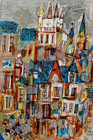 Painting titled "Secrets d'horloge" by Muriel Cayet, Original Artwork