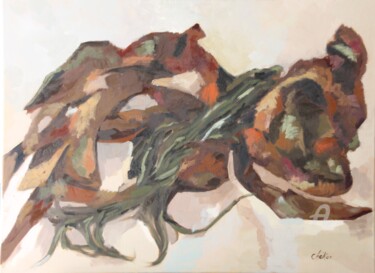 Peinture intitulée "Sans Titre N°2 Séri…" par Chéker, Œuvre d'art originale, Huile Monté sur Châssis en bois