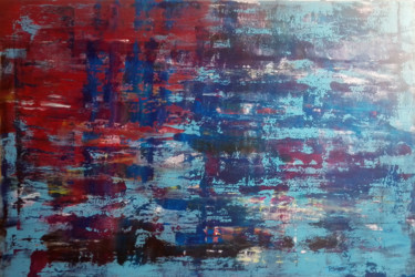 Peinture intitulée "Bleu Cobalt" par Patrick Joosten, Œuvre d'art originale, Acrylique Monté sur Châssis en bois