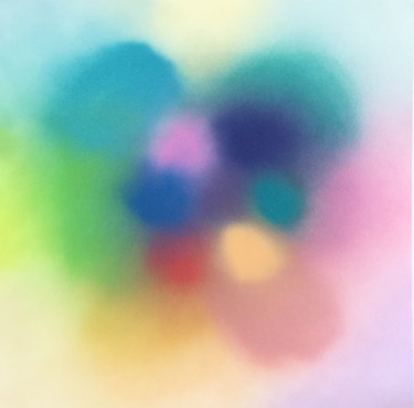 Peinture intitulée "Fleurs-multicolores." par Siga, Œuvre d'art originale, Acrylique Monté sur Châssis en bois