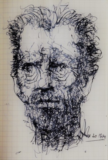 Blödmann (2) Zeichnungen mit dem Titel "Blödmann (2)" von Stephan Rodriguez Warnemünde, Original-Kunstwerk, Tinte