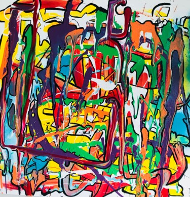 Painting titled "AUBAGNE 2" by Muriel Deumie, Original Artwork, Acrylic