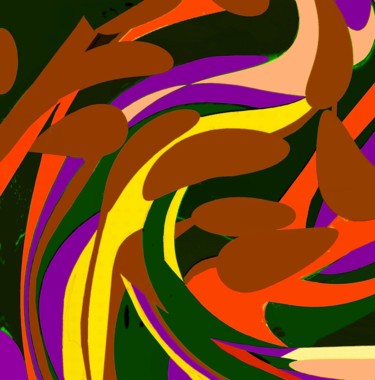 Digital Arts titled "Irish Clover Brown" by Peter Jalesh, Original Artwork, Digital Painting