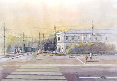 Fading Light, Krasnodar Painting titled "Fading Light, Krasn…" by Andrew Lucas, Original Artwork, Watercolor