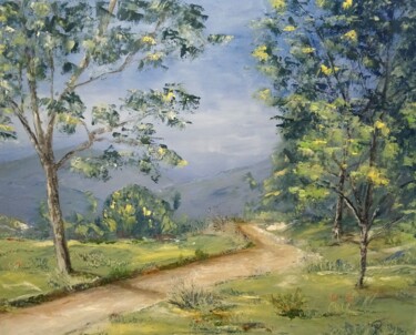 Peinture intitulée "À l' aube du printe…" par R Devarrewaere, Œuvre d'art originale, Huile