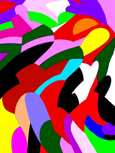 Digital Arts titled "Miriad eyes of blos…" by Peter Jalesh, Original Artwork, Digital Painting